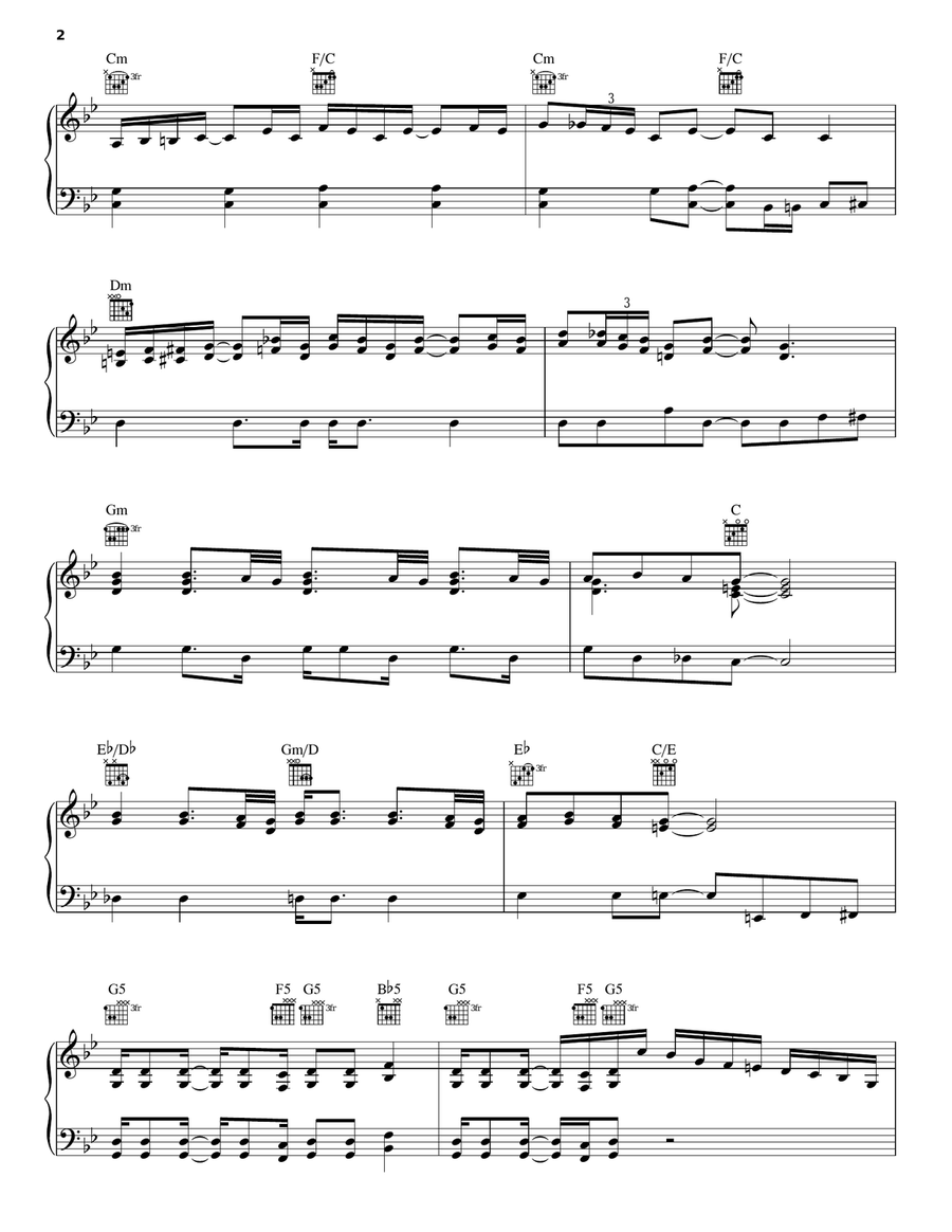 Frankenstein Piano, Vocal, Guitar scores gallery preview page 2