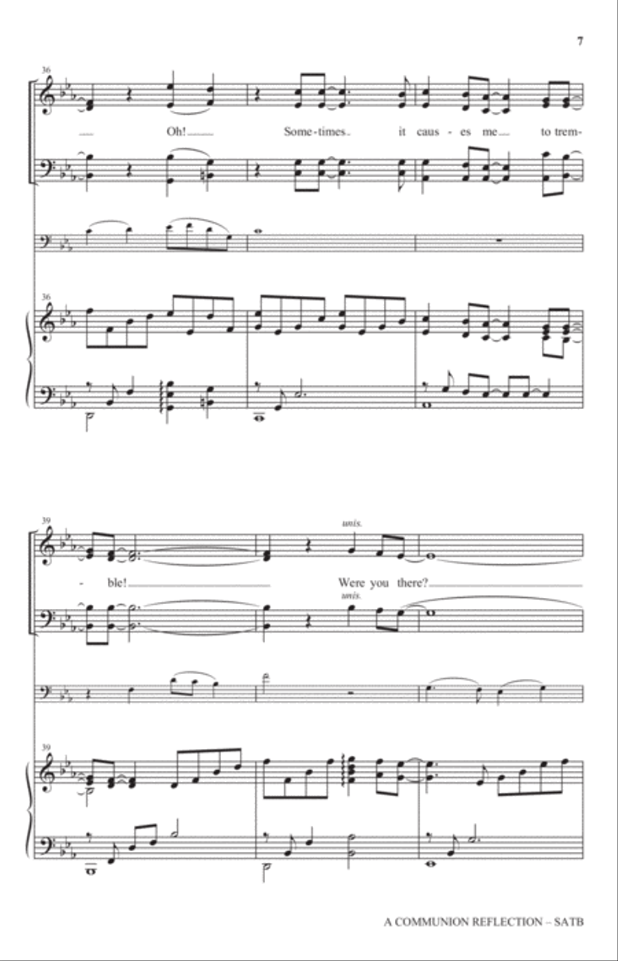 A Communion Reflection (Were You There?) 4-Part scores gallery preview page 6