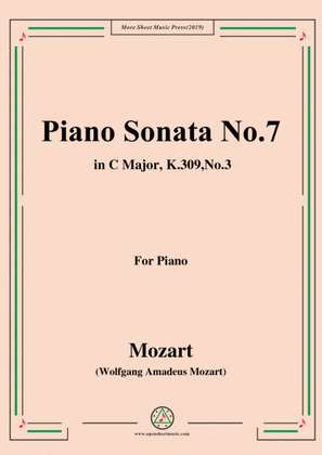 Book cover for Mozart-Piano Sonata No.7 in C Major,K.309,No.3