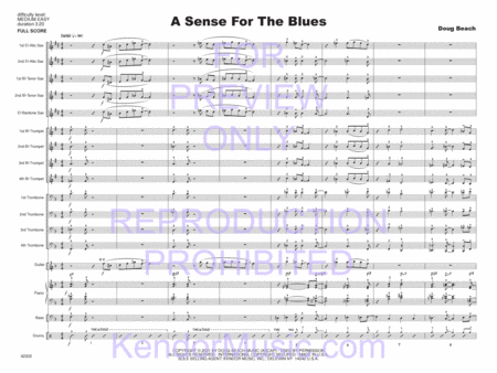 Sense For The Blues, A (Full Score)