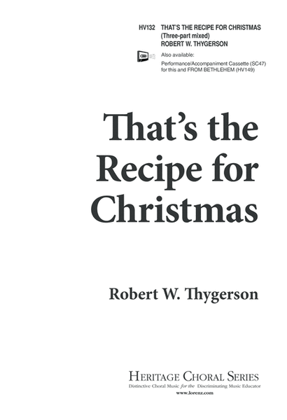 That's the Recipe For Christmas