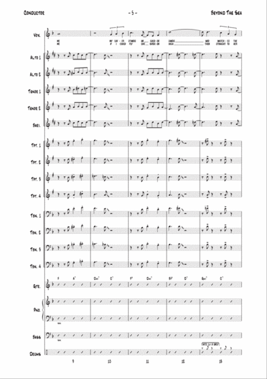 Beyond The Sea Beyond The Sea Jazz Ensemble scores gallery preview page 5