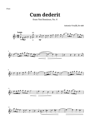 Cum dederit of Vivaldi for Flute