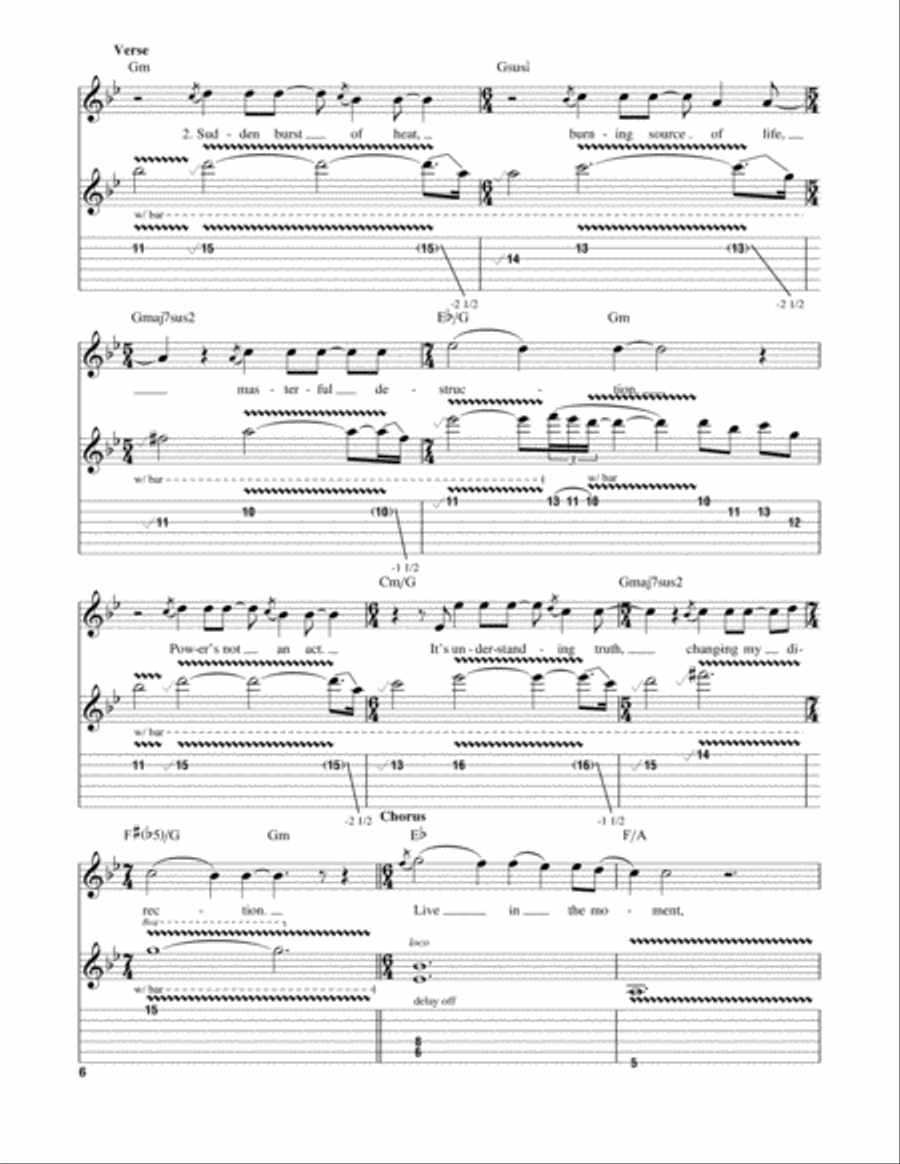 Breaking All Illusions Electric Guitar scores gallery preview page 6