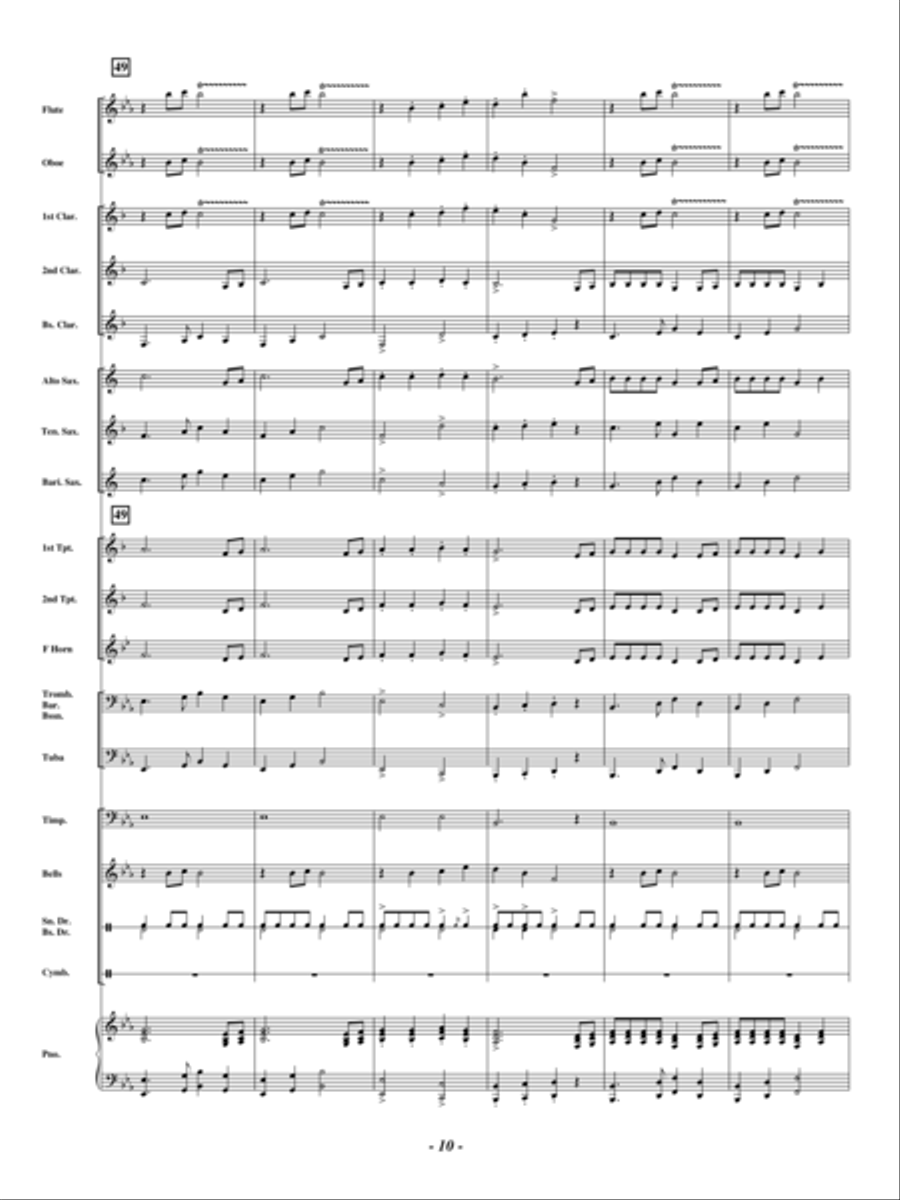 American Folk Dance American Folk Dance Concert Band scores gallery preview page 9