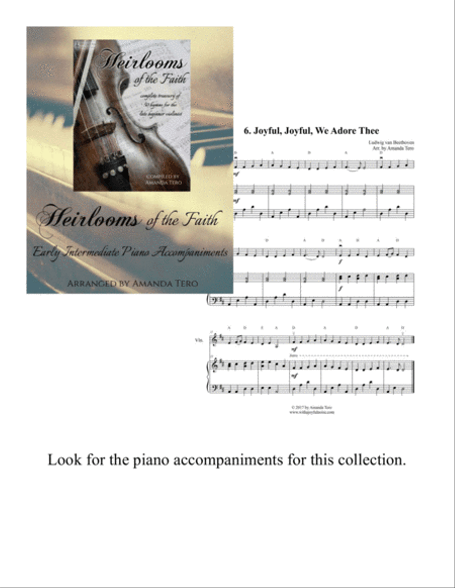 Heirlooms of the Faith - 50 Late Beginner Violin Hymns Violin Solo scores gallery preview page 3