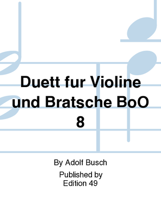 Duett fur Violine und Bratsche BoO 8