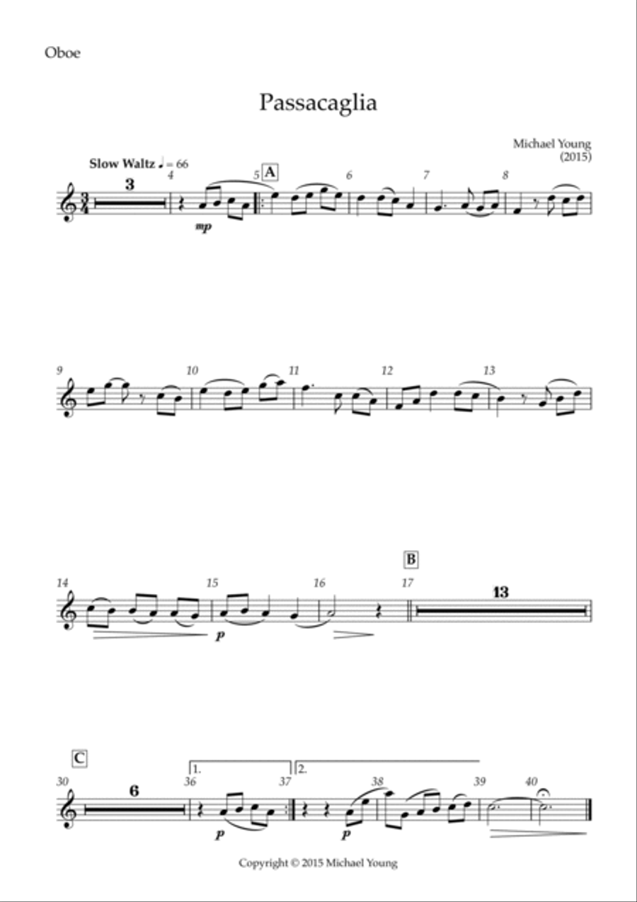 Passacaglia (Concert Band) - Parts Concert Band scores gallery preview page 2