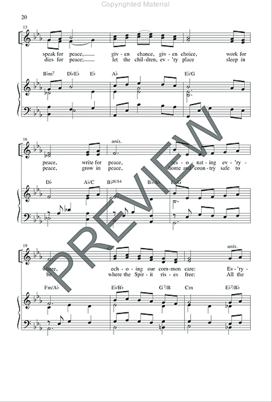 Sing for Peace - Preview edition SA scores gallery preview page 19