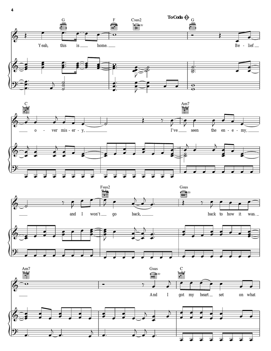 This Is Home Piano, Vocal, Guitar scores gallery preview page 4