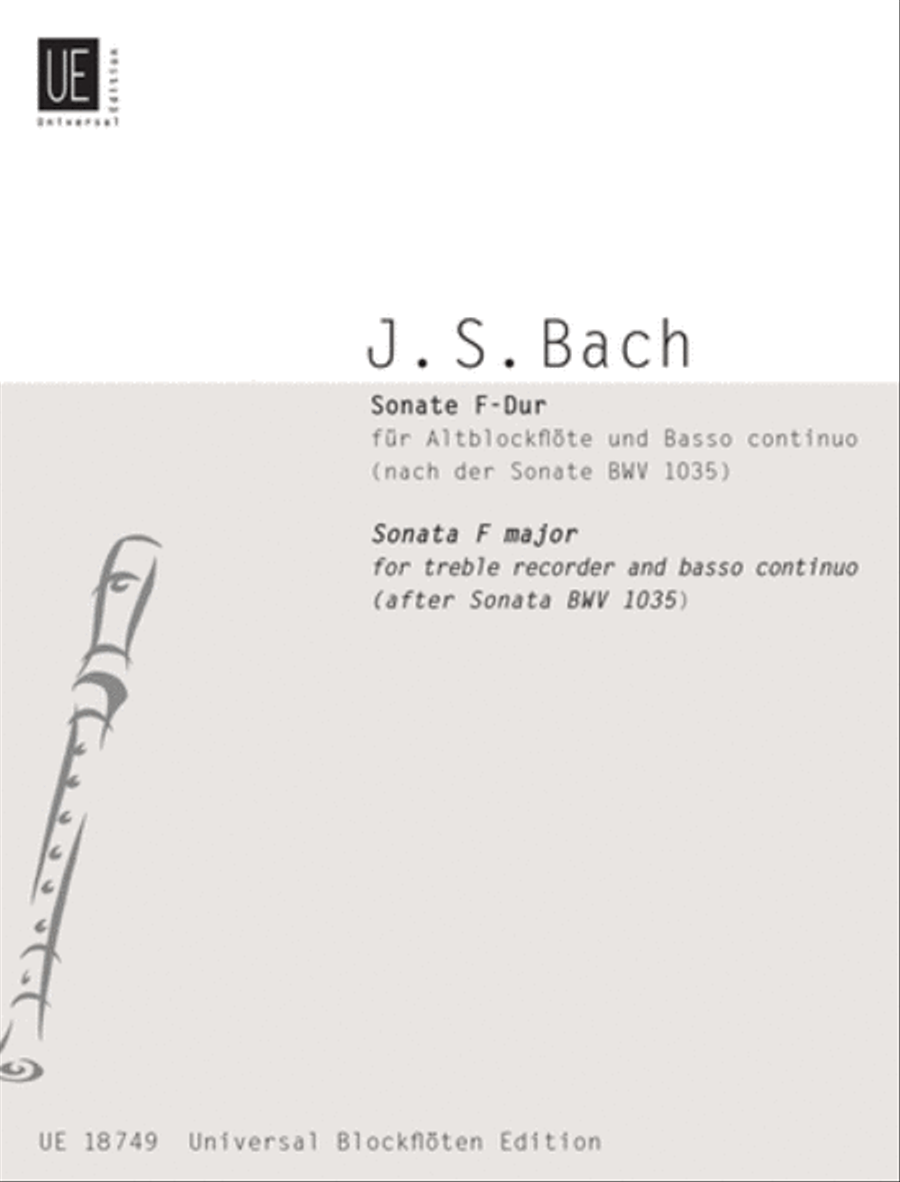 Sonata In F, Treble Rcdr/Piano Piano scores gallery preview page 1