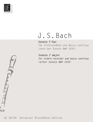 Book cover for Sonata In F, Treble Rcdr/Piano