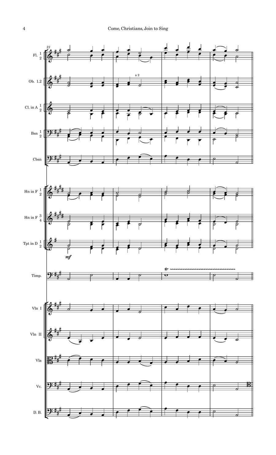 Come, Christians, Join to Sing Full Orchestra scores gallery preview page 6