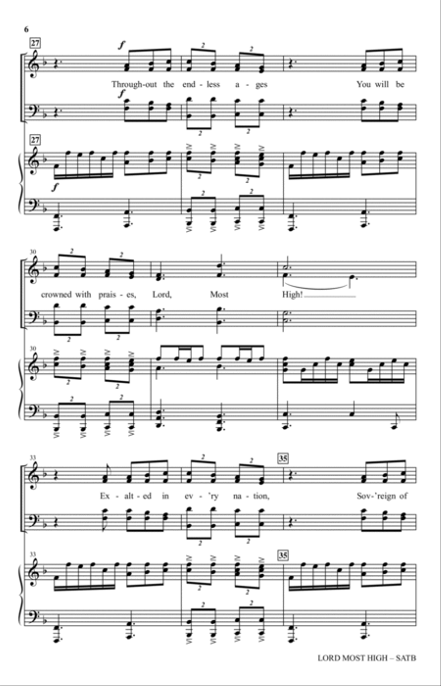 Lord Most High (with Immortal, Invisible) 4-Part scores gallery preview page 4
