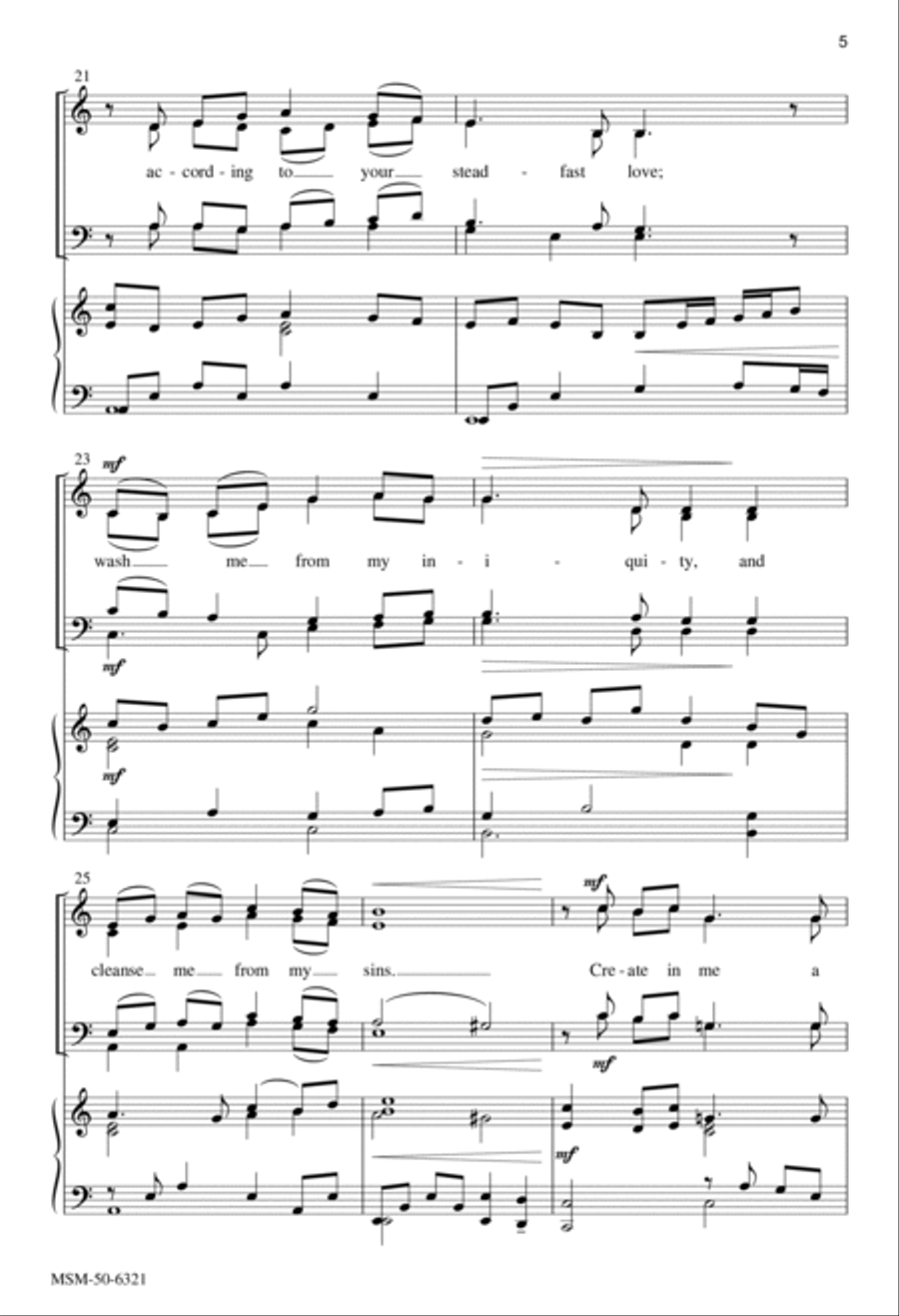 Create in Me a Clean Heart 4-Part scores gallery preview page 4