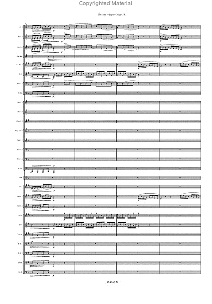 Toccata et Fugue En D Minor Concert Band scores gallery preview page 4