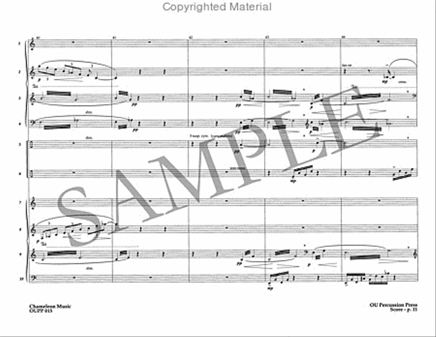 Chameleon Music Percussion Ensemble scores gallery preview page 12