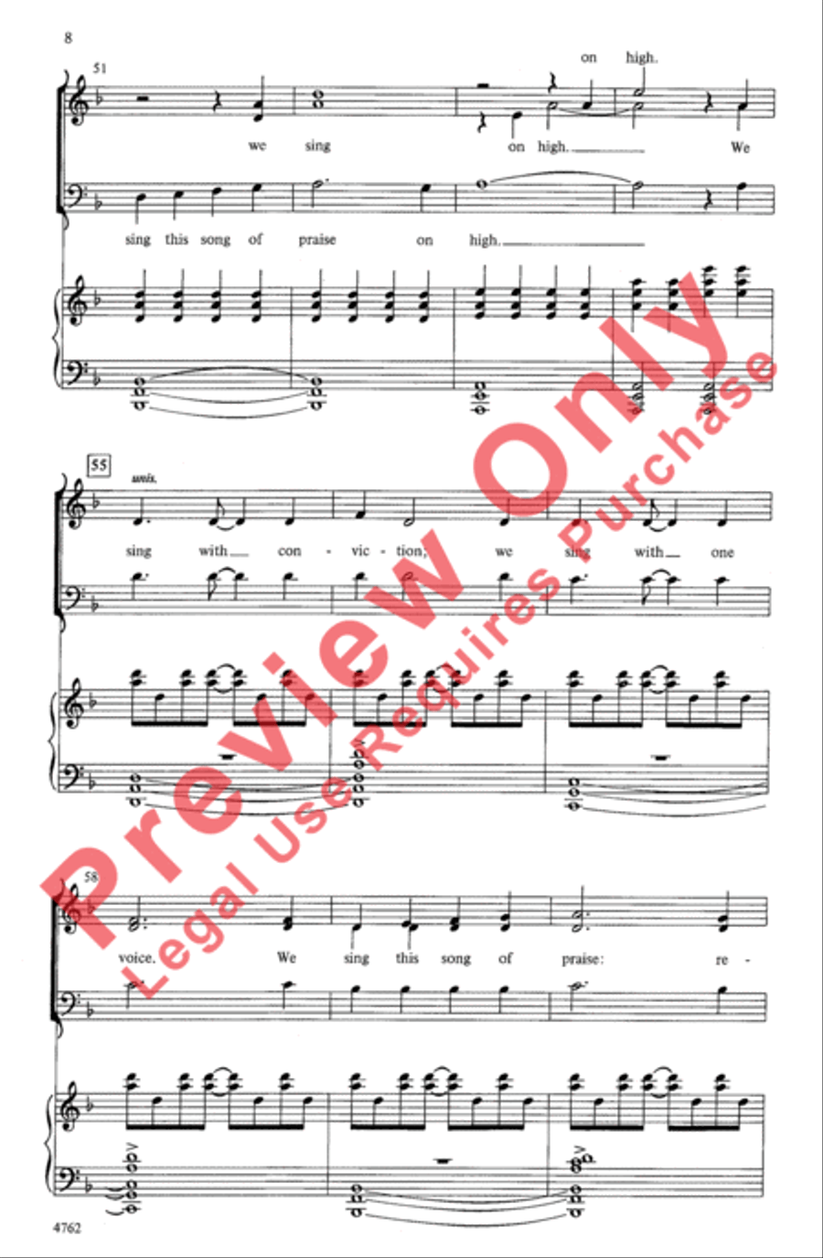 Gloria In Excelsis 3-Part scores gallery preview page 7