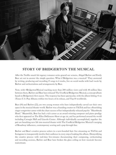 Barlow & Bear: The Unofficial Bridgerton Musical by Barlow & Bear Piano, Vocal, Guitar - Sheet Music
