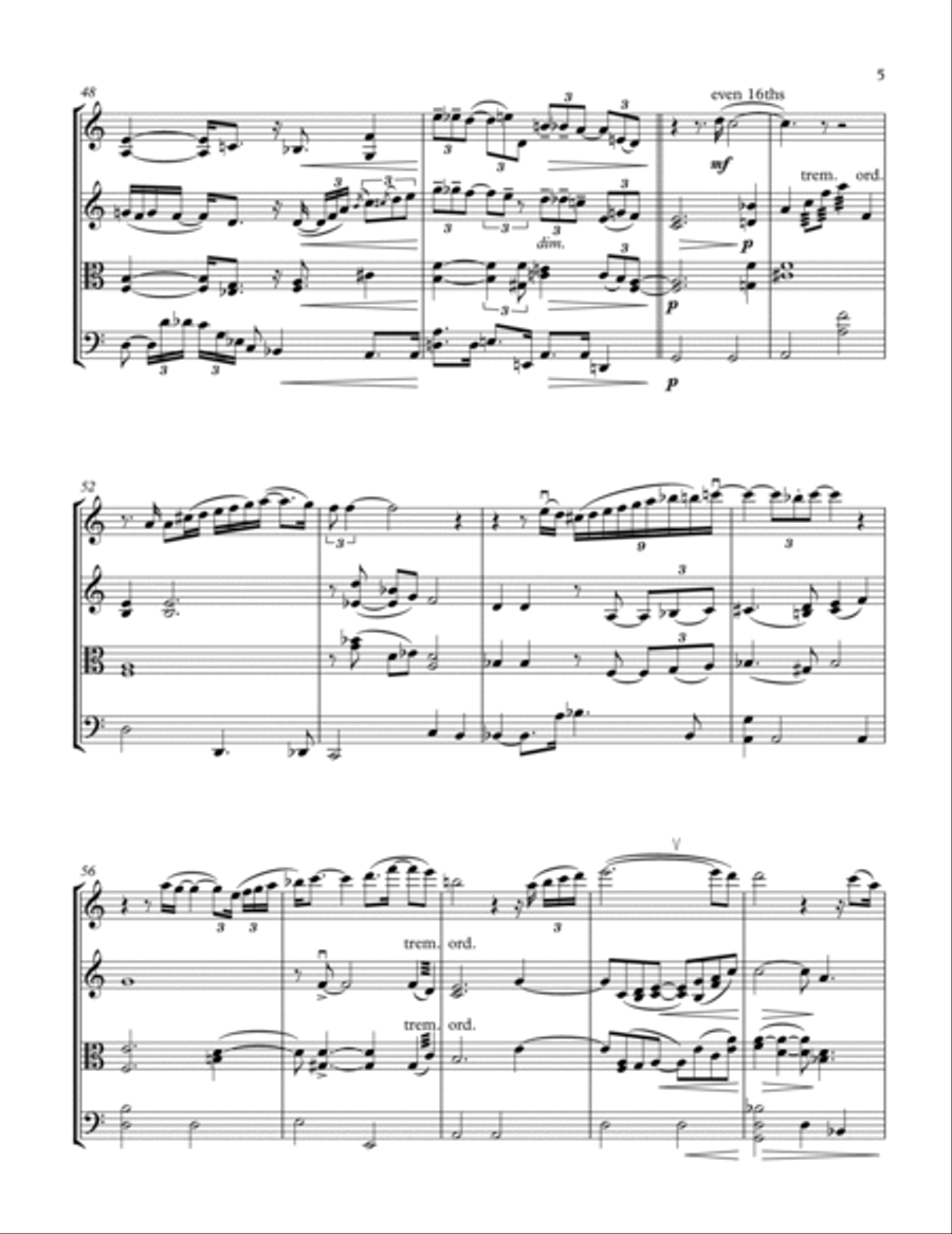 Blue In Green String Quartet scores gallery preview page 5