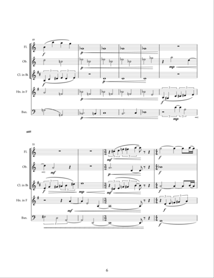 Woodwind Quintet No. 1 Woodwind Quintet scores gallery preview page 6