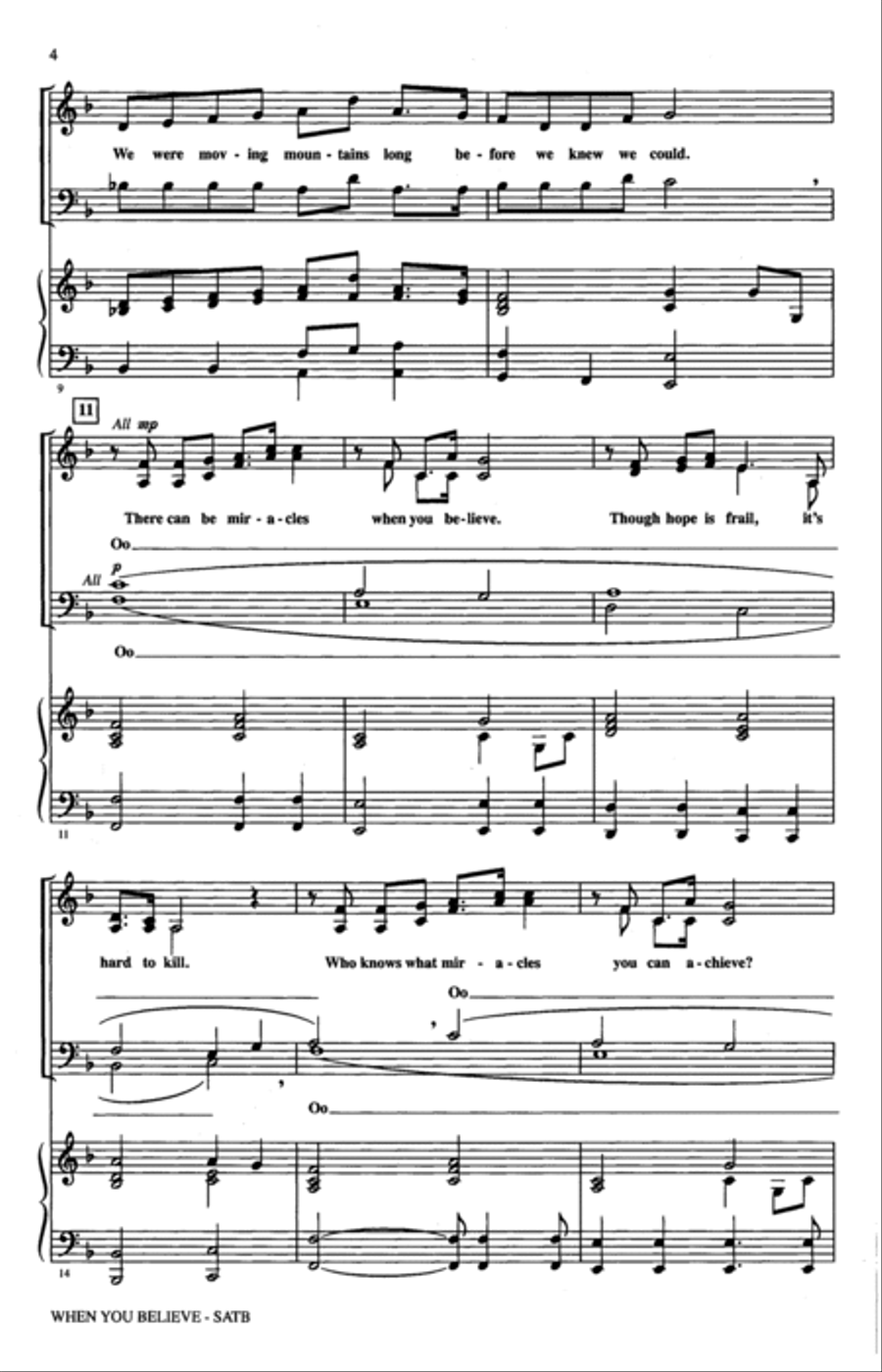 When You Believe (from The Prince Of Egypt) (arr. Audrey Snyder) 4-Part scores gallery preview page 2