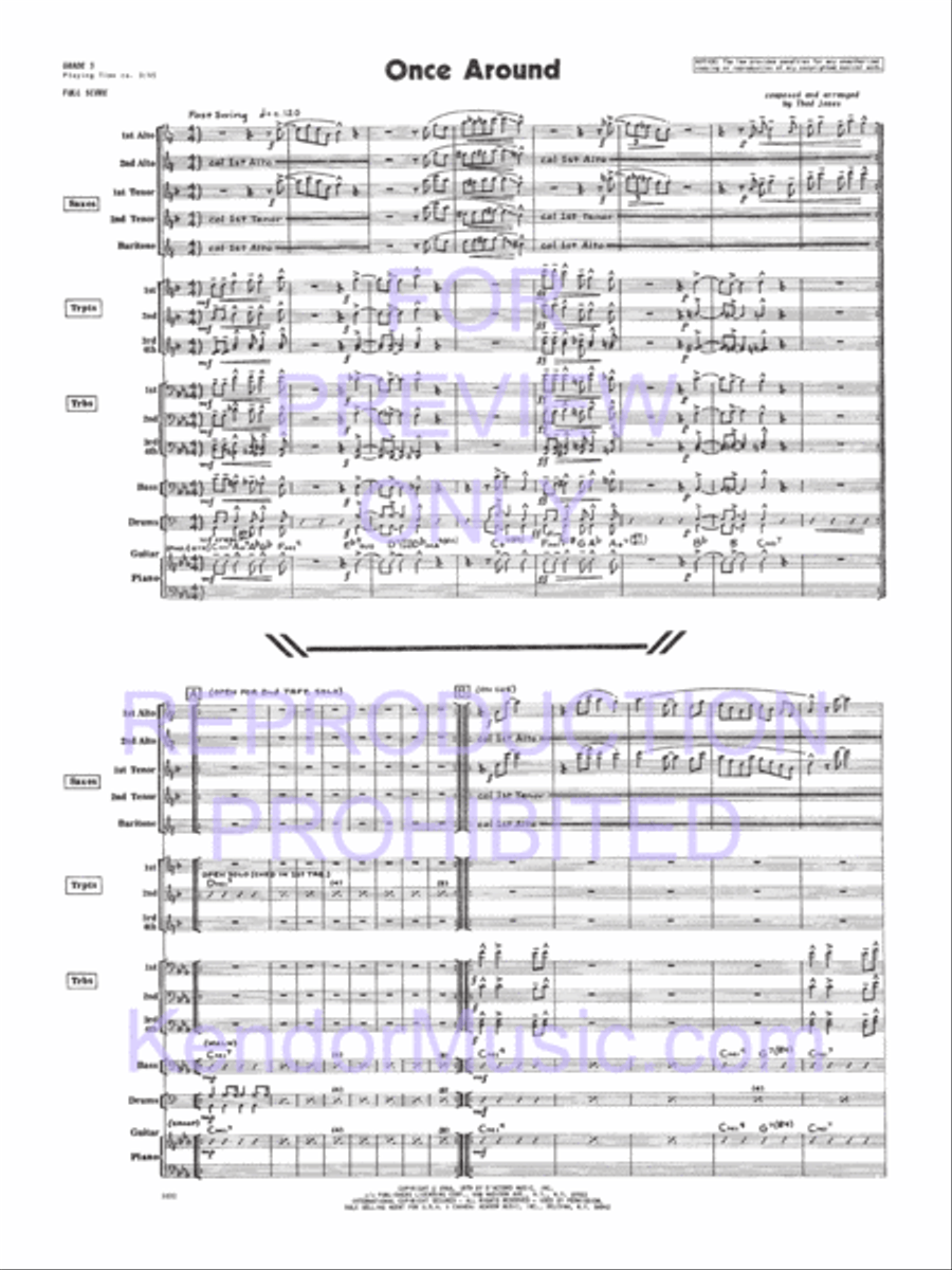 Once Around Once Around Jazz Ensemble scores gallery preview page 2