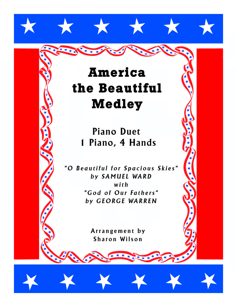 America the Beautiful Medley (1 Piano, 4 Hands Duet) image number null