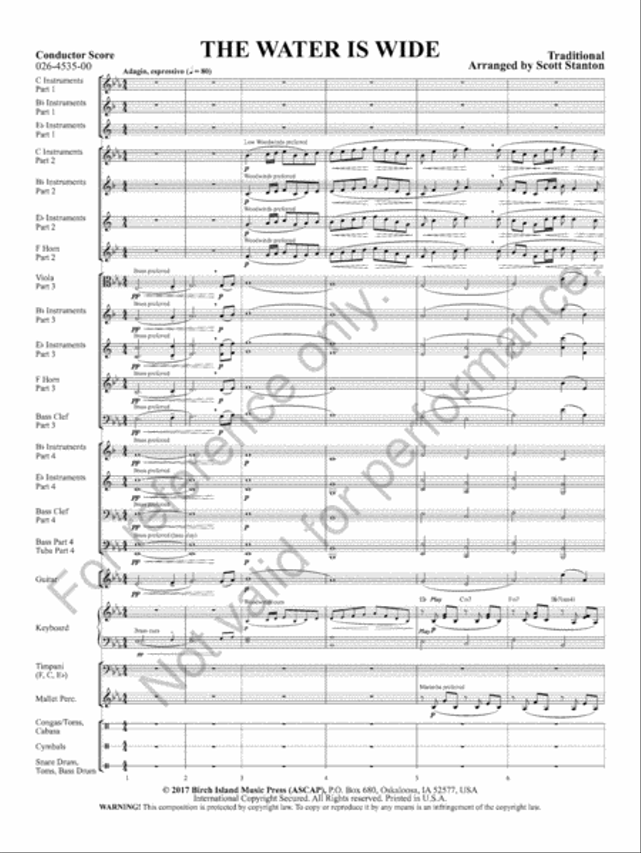The Water Is Wide The Water Is Wide Concert Band scores gallery preview page 4