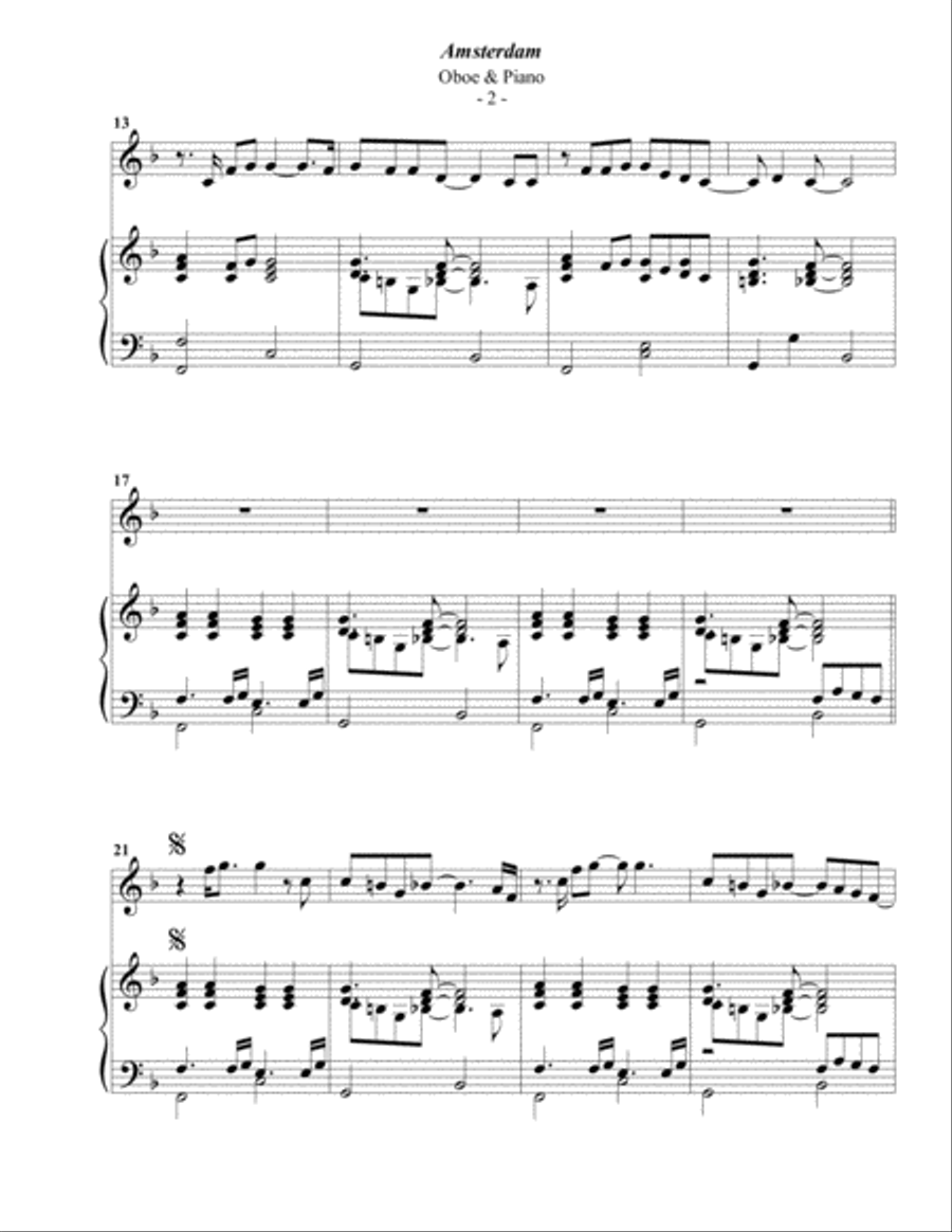 Amsterdam Amsterdam Piano scores gallery preview page 2