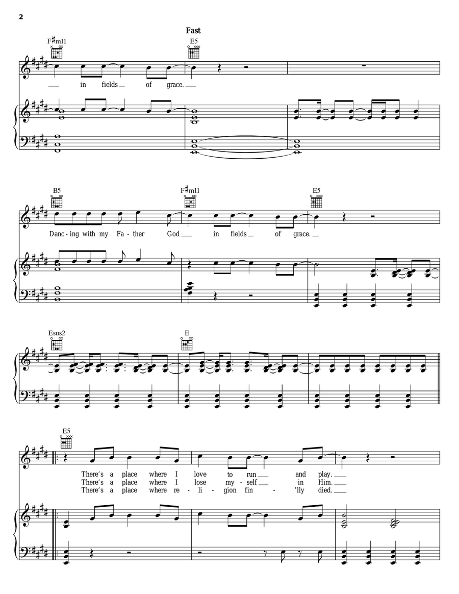 Fields Of Grace Guitar scores gallery preview page 2