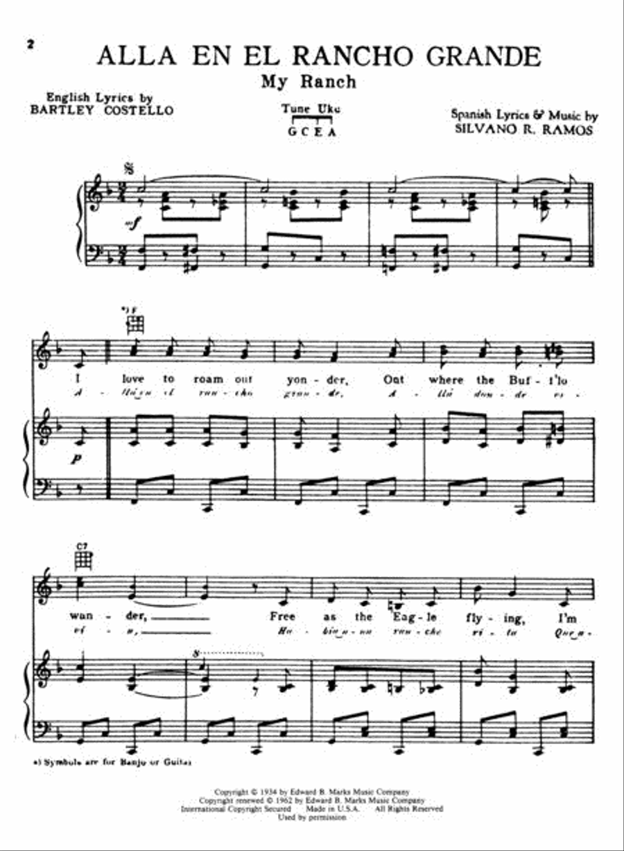 Memories Of Mexico Album Piano, Vocal, Guitar scores gallery preview page 2