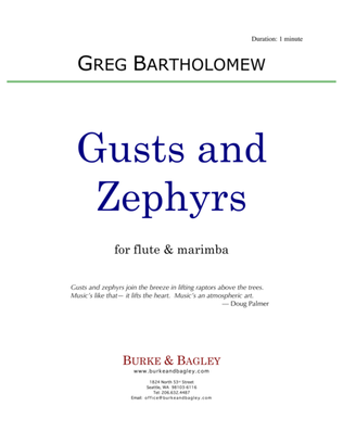 Gusts & Zephyrs for flute & marimba