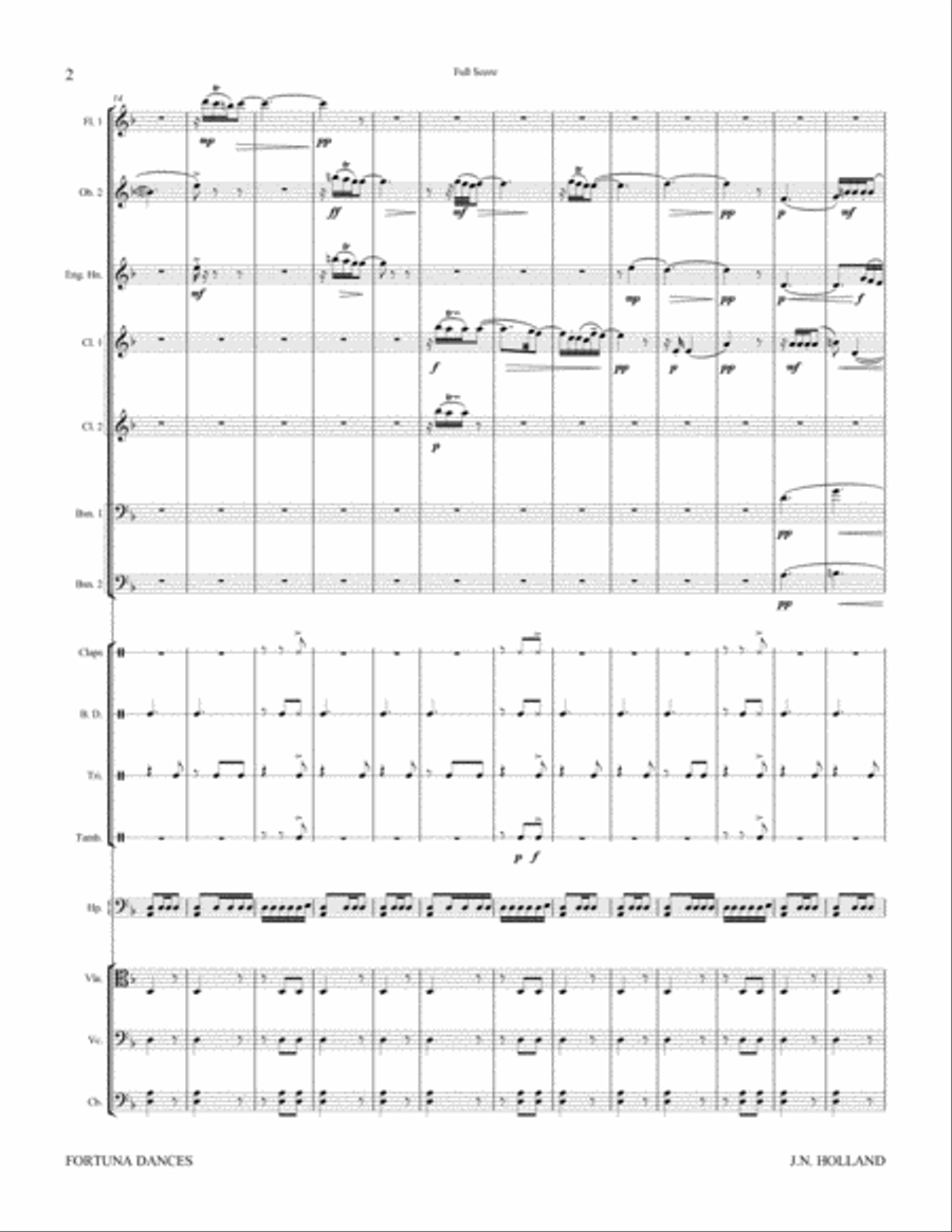 Fortuna Dances from The Satyricon Ballet for Orchestral Ensemble Fortuna Dances from The Satyricon Ballet for Orchestral Ensemble Percussion Ensemble scores gallery preview page 6