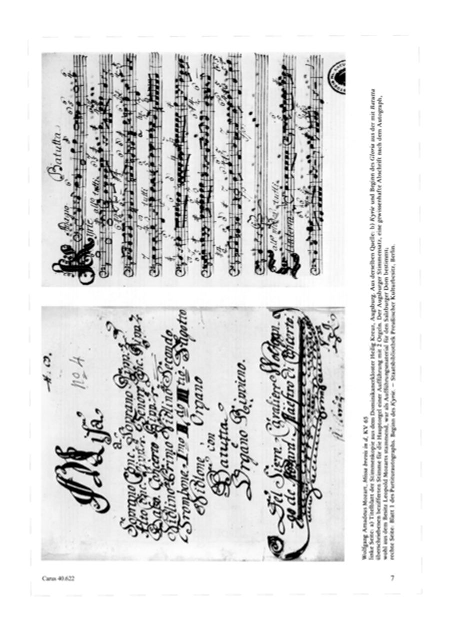 Missa brevis in D minor 4-Part scores gallery preview page 8