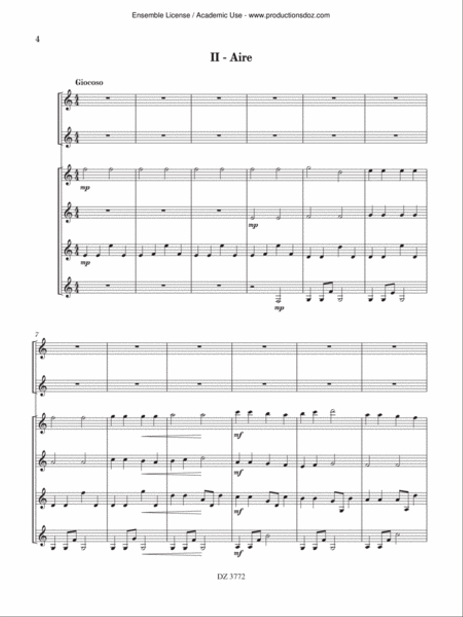 Suite Concertino Suite Concertino Guitar Ensemble scores gallery preview page 4