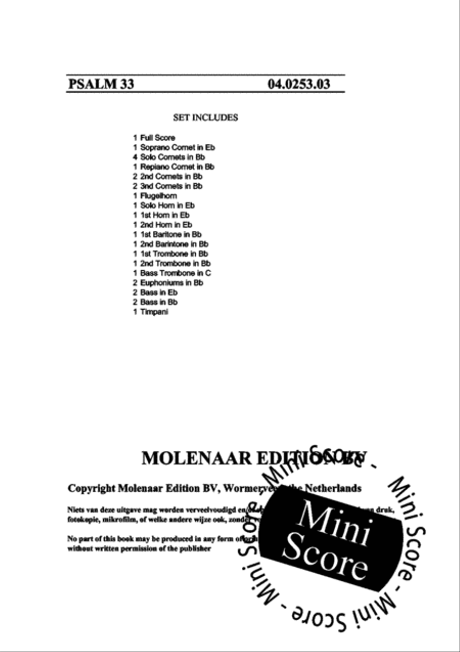 Psalm 33 Brass Band scores gallery preview page 4
