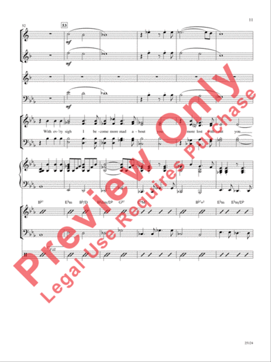 I Only Have Eyes for You / The More I See You Choir scores gallery preview page 12