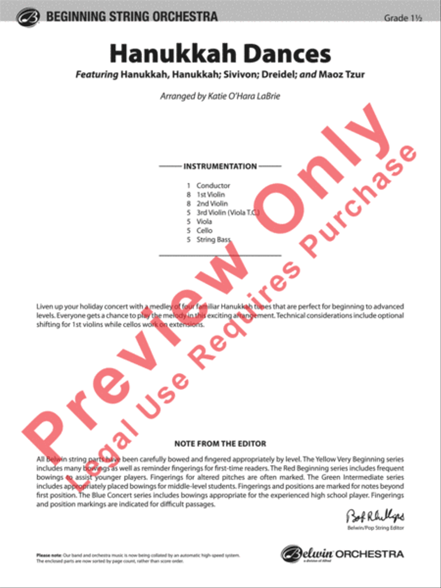 Hanukkah Dances String Orchestra scores gallery preview page 2