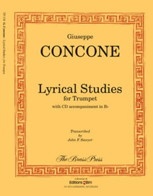 Book cover for Concone - Lyrical Studies For Trumpet Book/CD