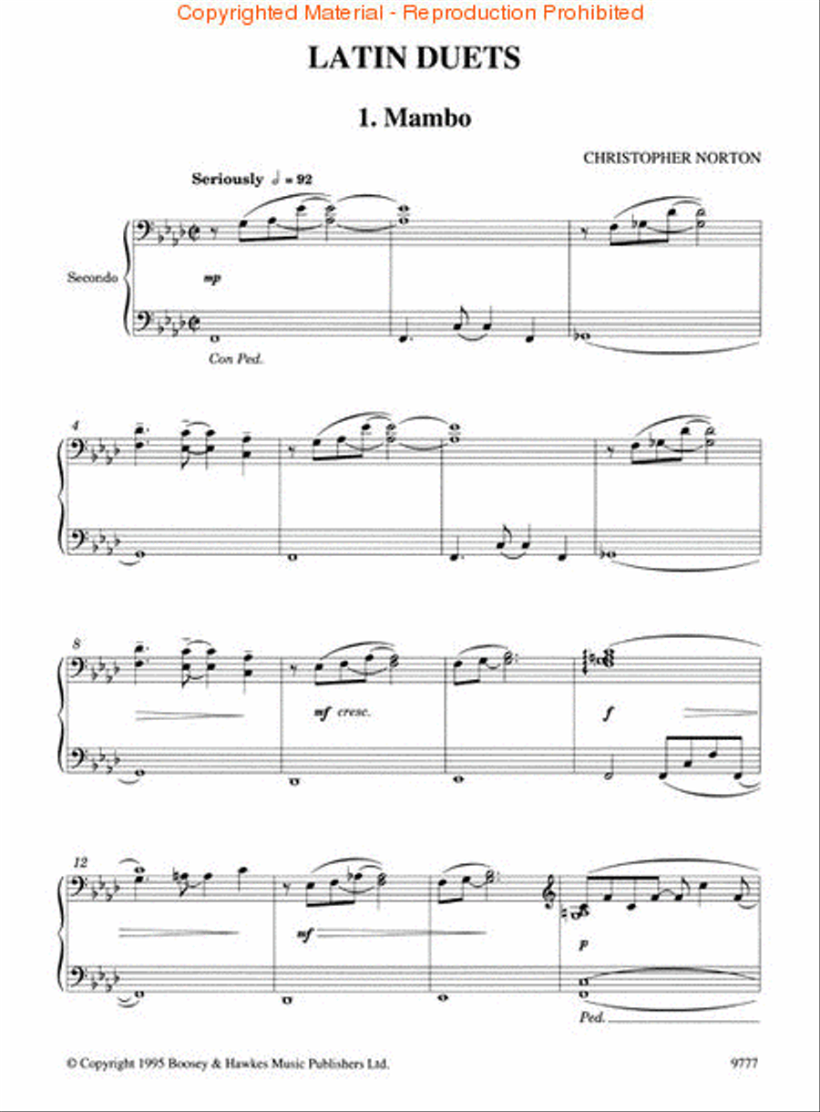 Latin Duets Piano Solo scores gallery preview page 2