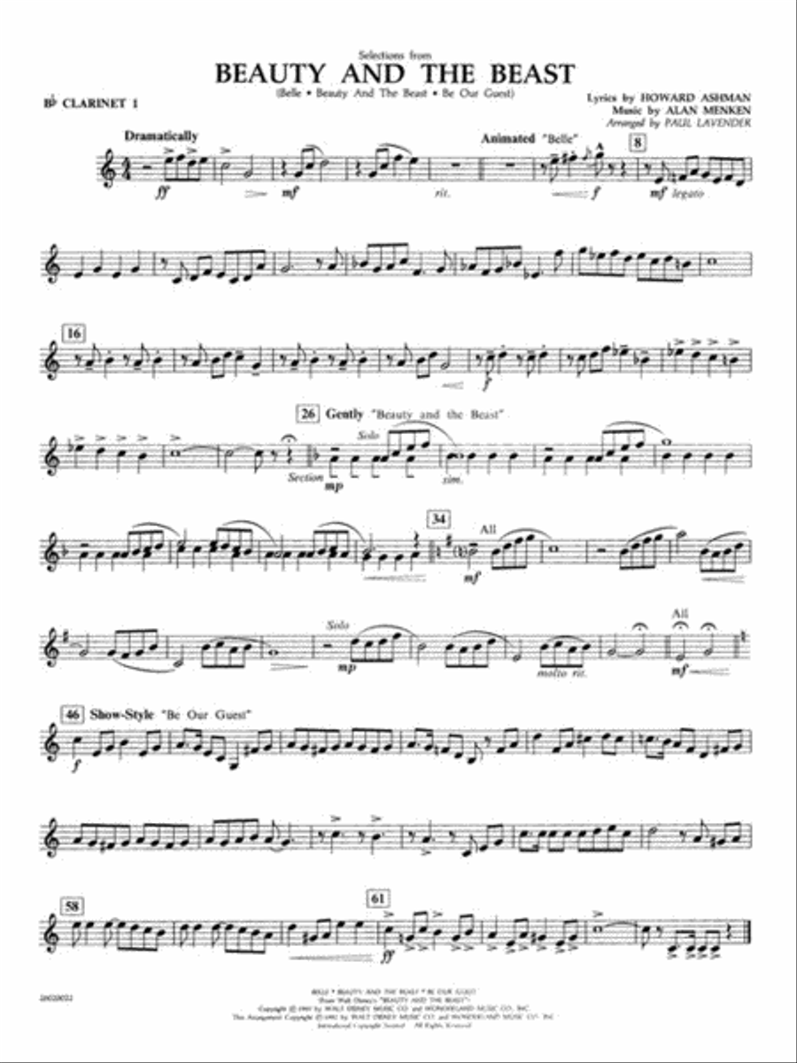 Selections from Beauty and the Beast Concert Band scores gallery preview page 5