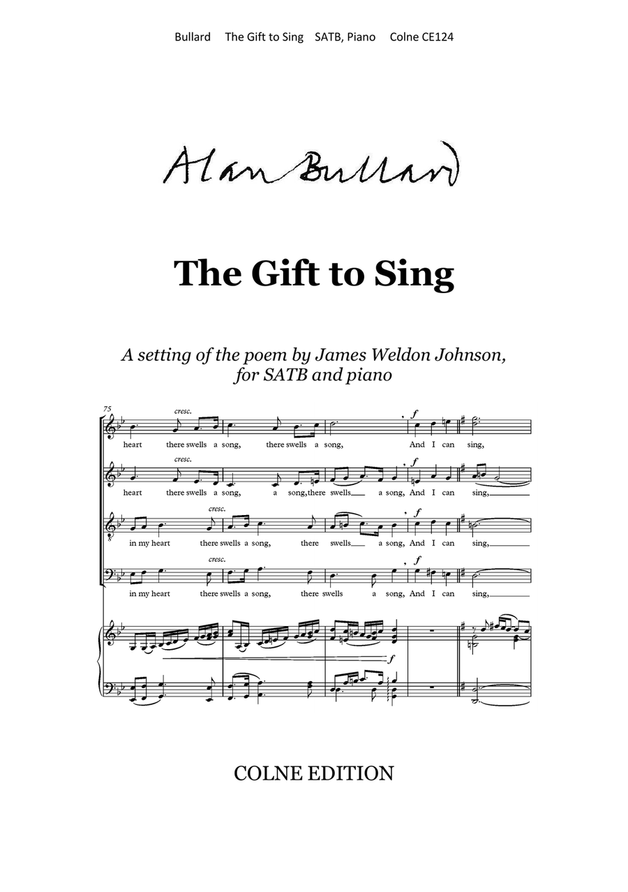 The Gift to Sing (SATB and piano) 4-Part scores gallery preview page 1