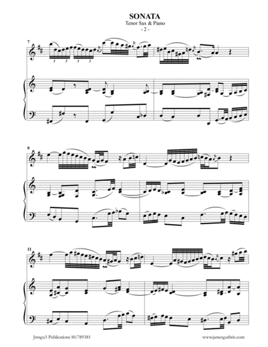 BACH: Sonata BWV 1035 for Tenor Sax & Piano image number null