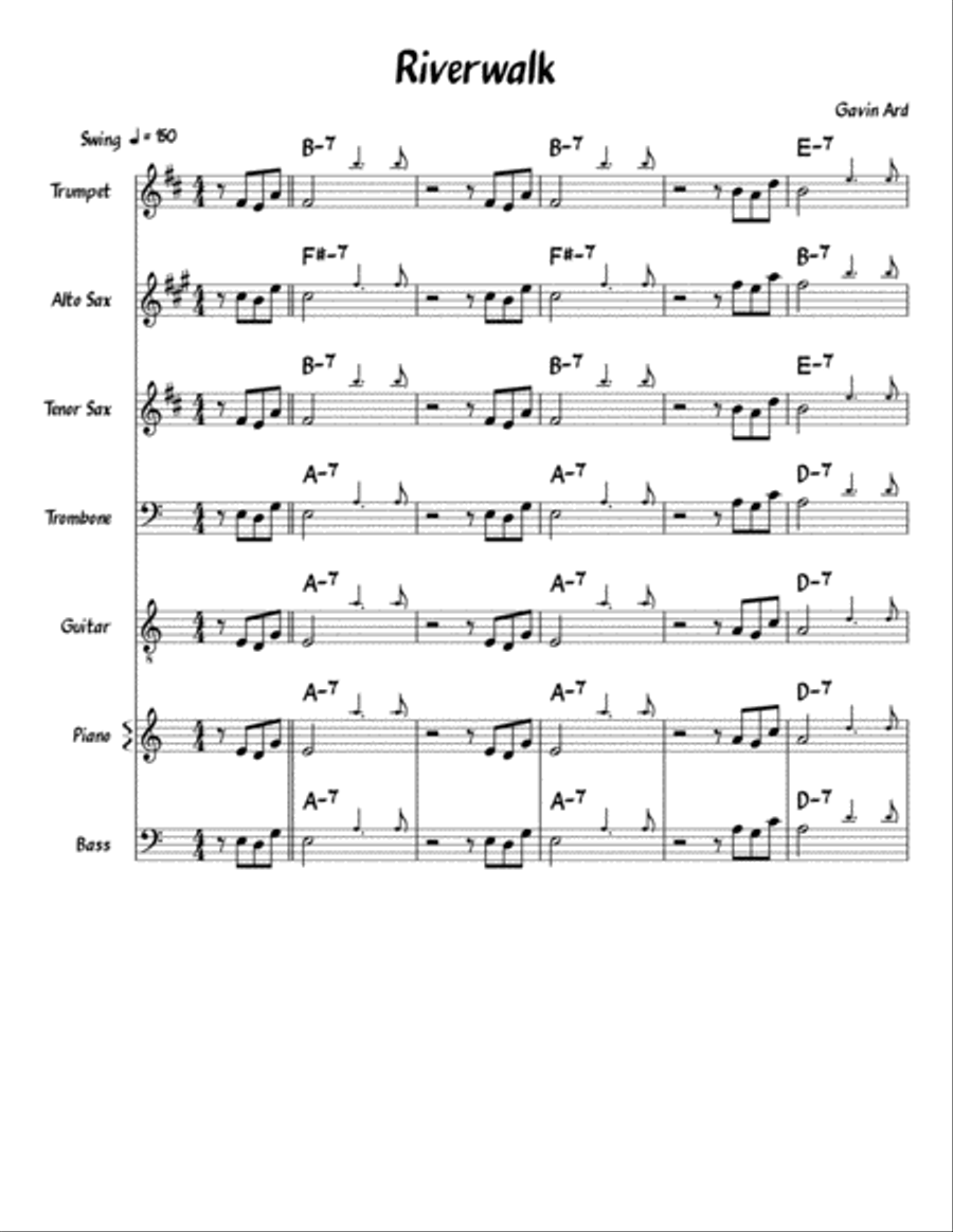 Riverwalk Jazz Ensemble scores gallery preview page 1
