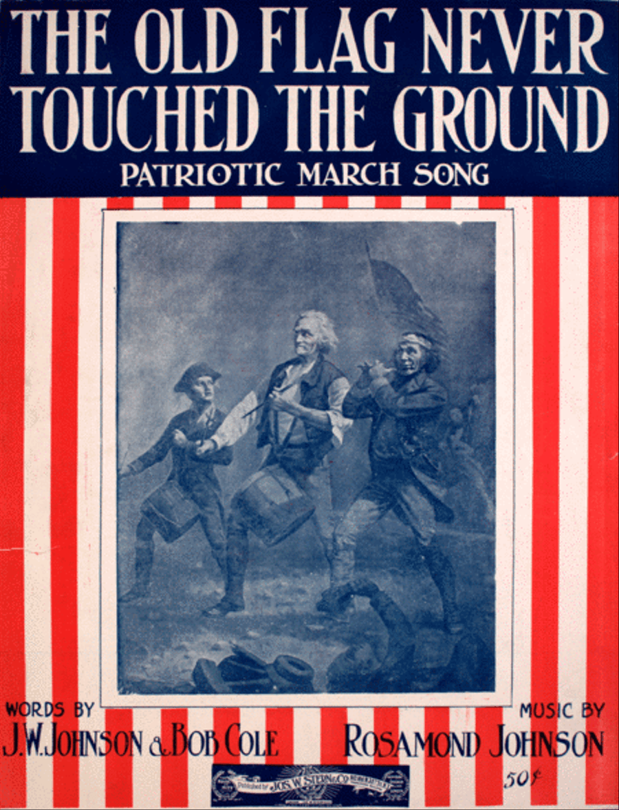 The Old Flag Never Touched the Ground. Patriotic March Song Voice scores gallery preview page 1