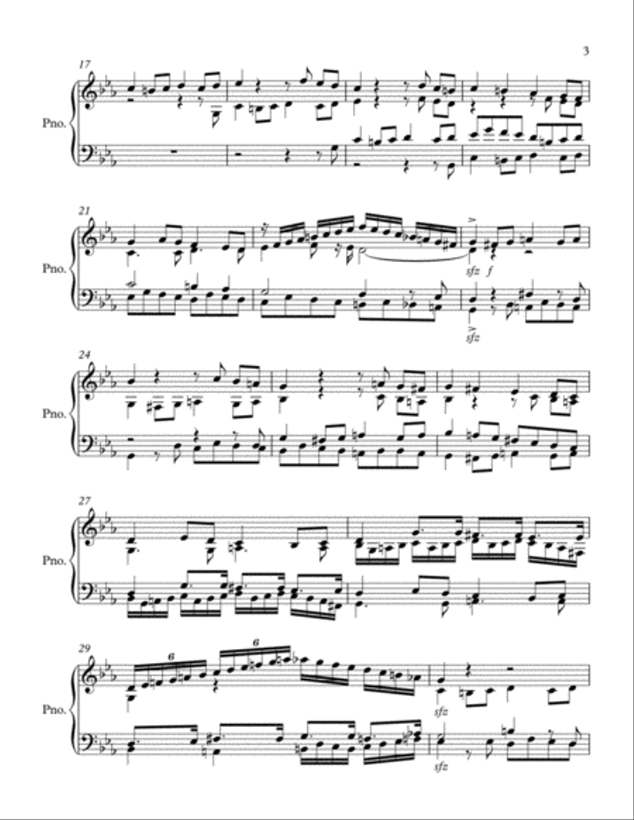 My Grandfather's Clock (fugue) Piano Solo scores gallery preview page 3