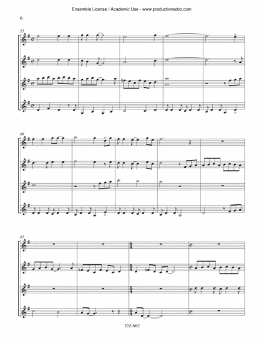 The Lost Doll - Flower Power Suite Guitar Ensemble scores gallery preview page 6