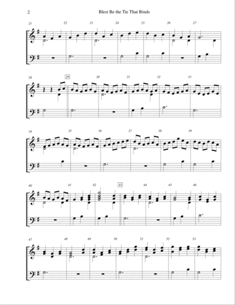Blest Be the Tie That Binds - for 2-octave handbell choir 2-Octaves scores gallery preview page 2