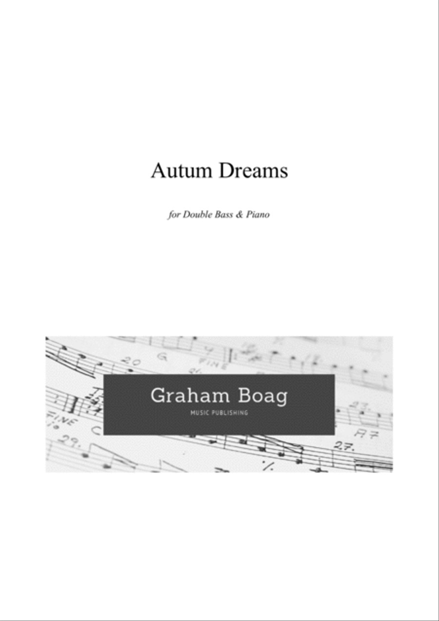 Autumn Dreams for Double Bass & Piano Double Bass scores gallery preview page 1